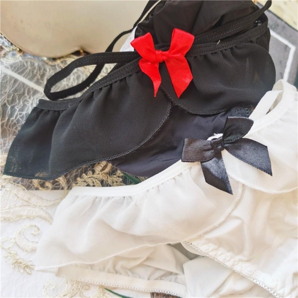 Sexy Girls Fitness Bow Japanese Style Female Lingerie Low-Rise Thong Lolita Panties Underwear
