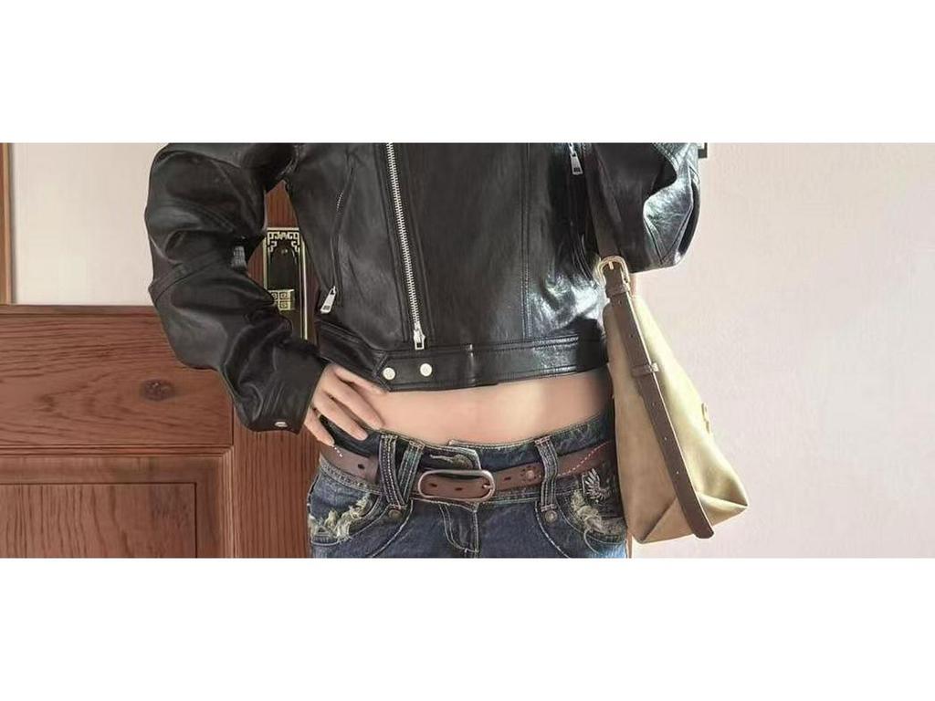 Women's Y2K Low-Rise Micro Flare Distressed Jeans