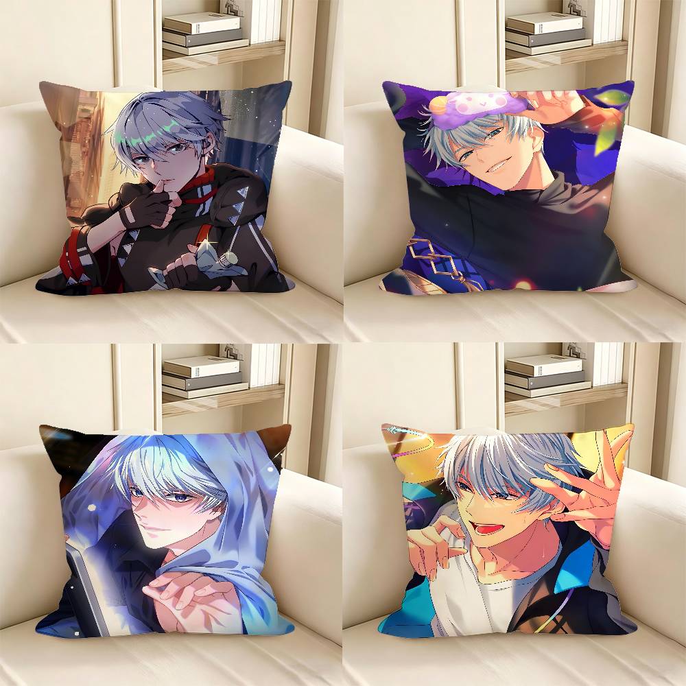 pc Anime Cartoon OObey Me Solomon Pillow Case Fashion Square Pillowcase Bedroom Sofa Room Ins Decoration Leisure