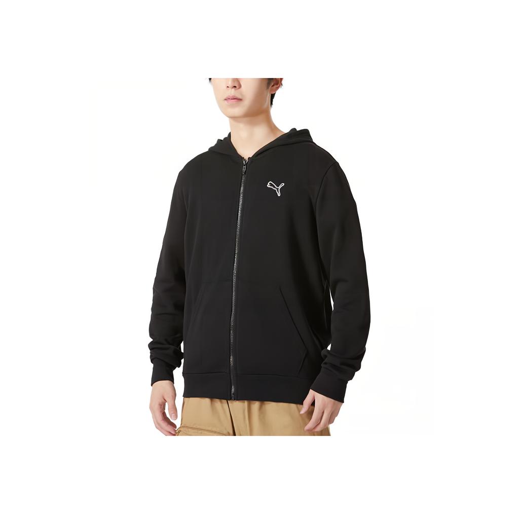 Puma Logo Sports Casual Hooded Jacket Men jackets Black 678986-01