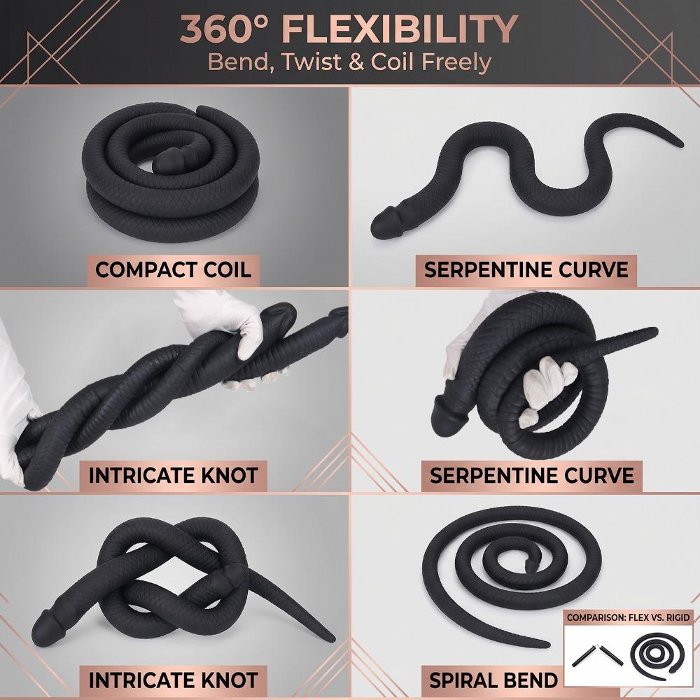 Soft Silicone Long Anal Plug for Men Women, Comfortable Stretching Prostate Massager Adult Sex Toys