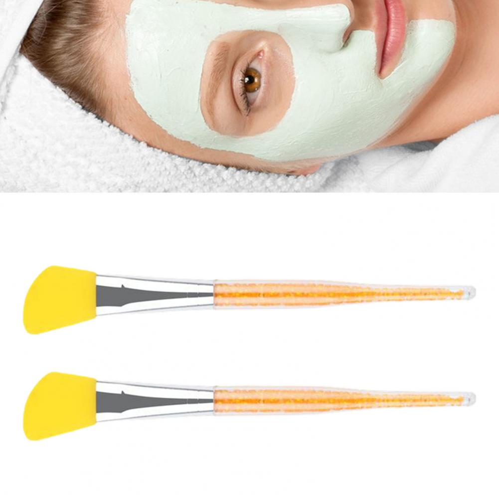 Makeup Face Masque Brush Wide Reusable Long Handle Silicone Masque Applicator Multi-Function Makeup Tool