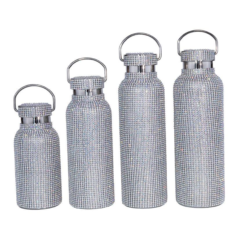 Diamond Cup Double Stainless Steel Thermos Cup With Chain Diamond Water Cup Fashion Gift