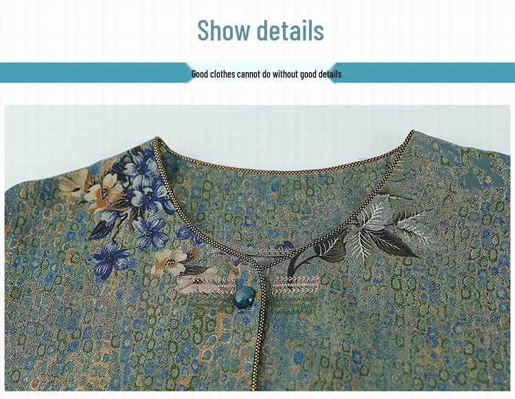 Mother's Day Summer Mid-Sleeve Set for Grandma – Casual Two-Piece Outfit for Middle-Aged and Elderly Women