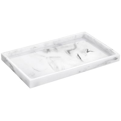 Bandeja de tocador de baño, tocador de resina, organizador de platos, anillos, joyas, tanque de almacenamiento, fregadero de cocina, encimera, soporte de placa para perfume