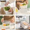 3pcs Plastic Food Storage Container Set with Drainage Basket and Lids-Leakproof,Fridge-Safe,Reusable Kitchen Organizer for Fruits,Vegetables,and Food