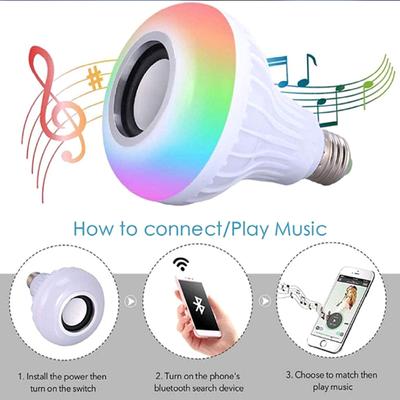 E27 Rgb Difuzor Inteligent Bluetooth Bec Muzical Bec Colorat Dimmabil Cu Telecomandă Bec Led 12W Pentru Petrecere Acasă