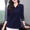 T-Shirt Tops Women Cotton Blouse Oversized Comfortable Stretch Long Sleeve T-Shirt Solid Color Loose Tops