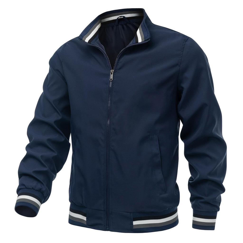 Men's Casual Solid Color Jacket - Spring/Autumn Sportswear