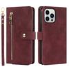 Crossbody Zipper Cards Bag Wallet Leather Case For iPhone 15 Pro Max 14 Plus 13 12 Mini 11 XR 7 8 SE 2022 Purse Pocket Lanyard