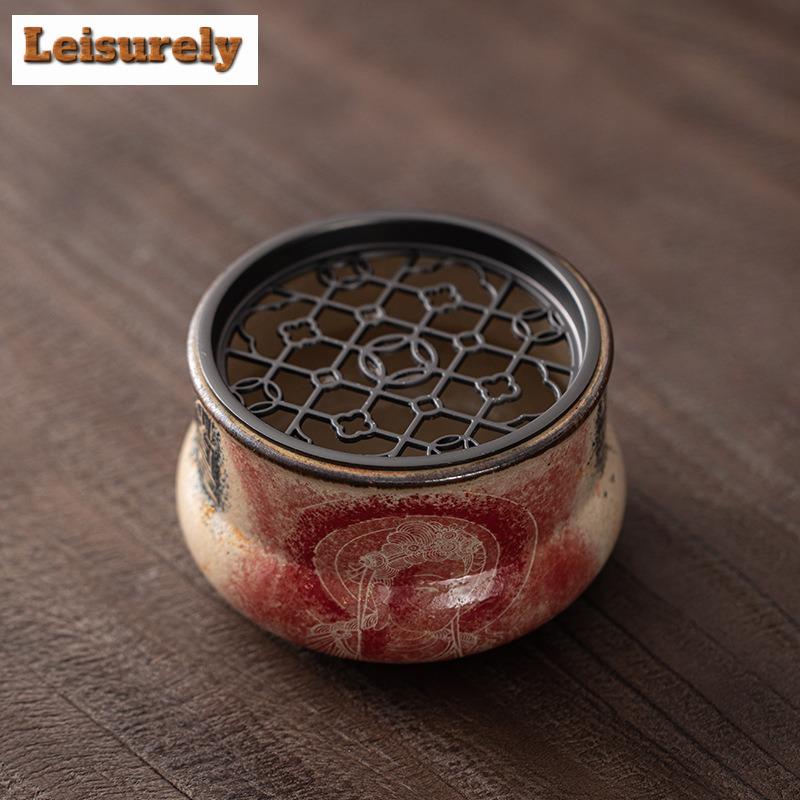 Dunhuang Dragon Girl Handwritten Sutra Jianshui Washing Cup Bowl Tea Garbage Can Household Chaxi Tea Items Accessories Craft