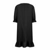 Women's Summer Casual Midi Sleeve Dress Round Neck Color Pullover Dresses