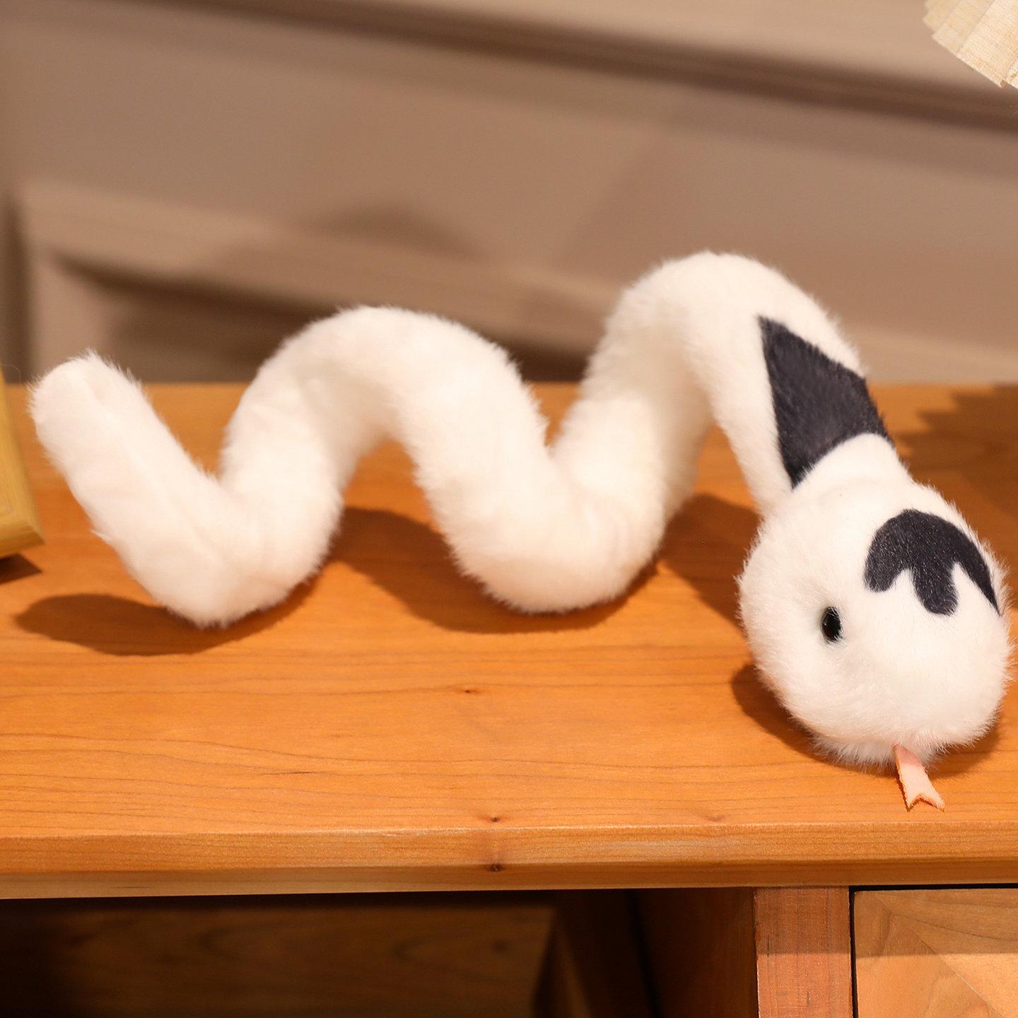 Нетоксичная Мультяшная Плюшевая Игрушка Змея Фигурка Змеи Набитая Кукла Декор для Кровати Дивана Милое Животное Змея Подарок 60cm