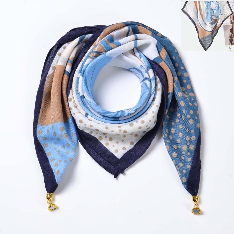 Idyllic small fresh women's imitation silk square scarf silk scarf temperament versatile scarf shawl heat