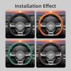 Suitable for Kia Perforated Leather Steering Wheel Cover, Non-Slip, Sweat-Absorbent, Breathable, Integrated Protective Case Sportage K5 Seltos Forte