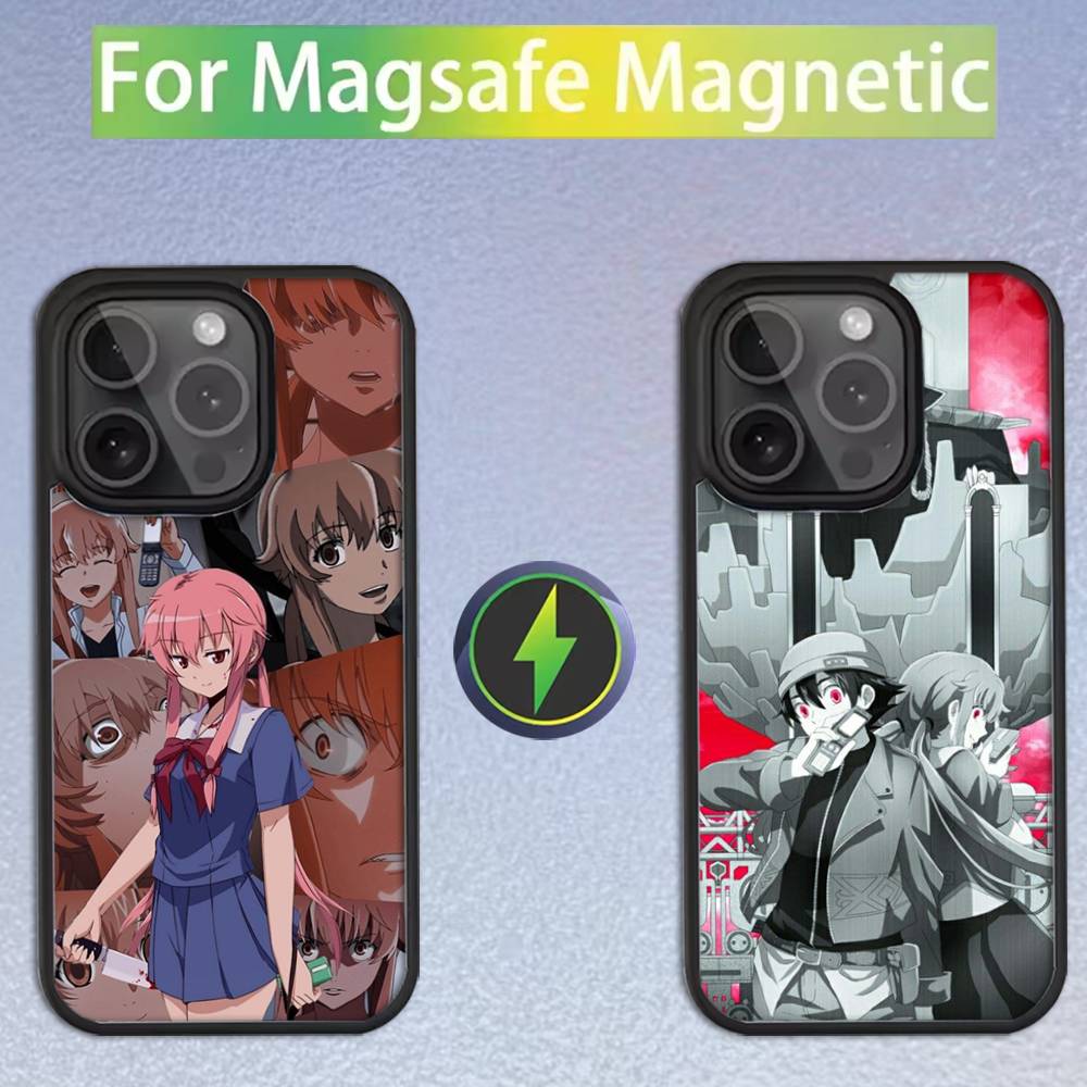 Anime Mirai Nikki Phone Case For iPhone 17,16,15,14,13,12,11,Pro,Max,Plus,Mini,SE Magsafe Magnetic Wireless Charging