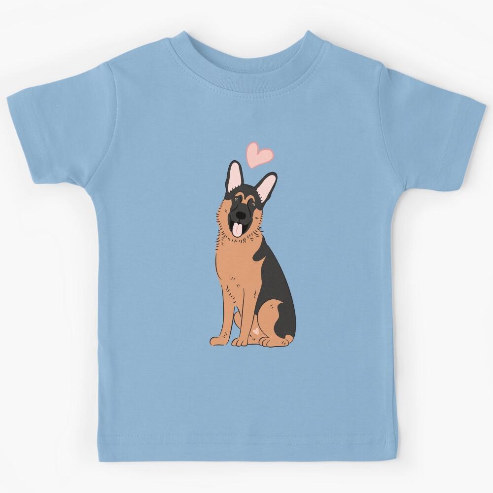 LOVE German Shepherd - Red and Black 1 Kids T-Shirt 170