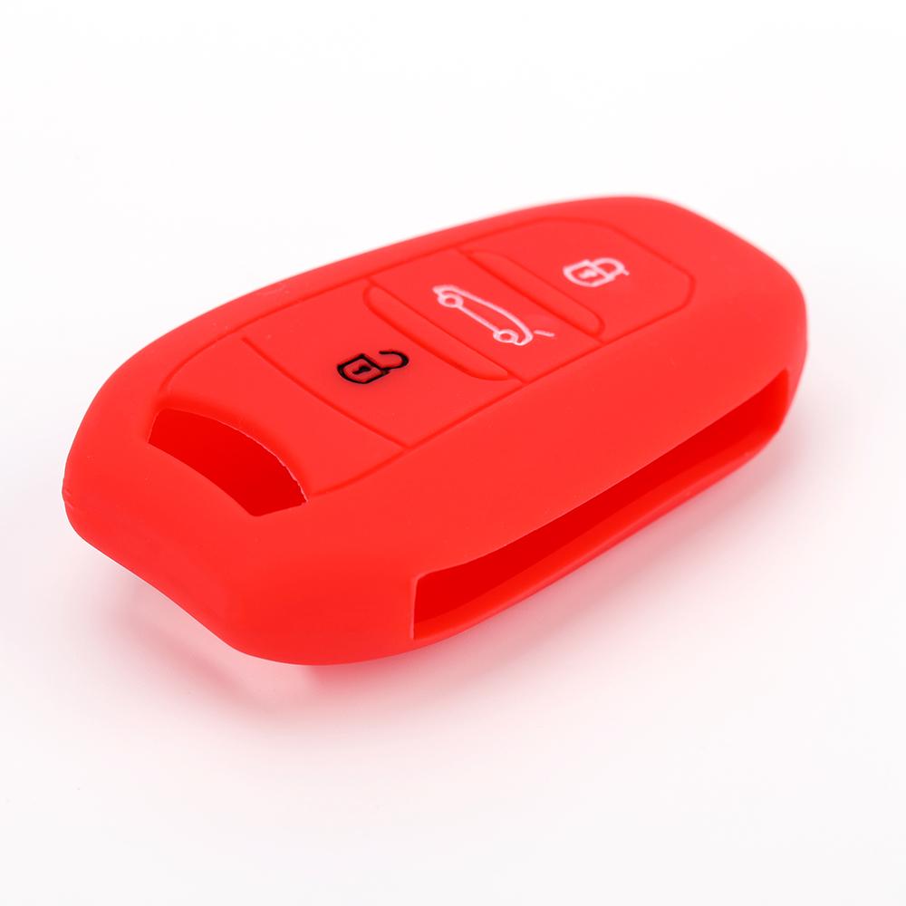 For Peugeot 208 308 508 3008 5008 for Citroen C4 Picasso DS3 DS4 DS5 DS6 Silicone Remote Key Case Fob Shell Cover 3 Button