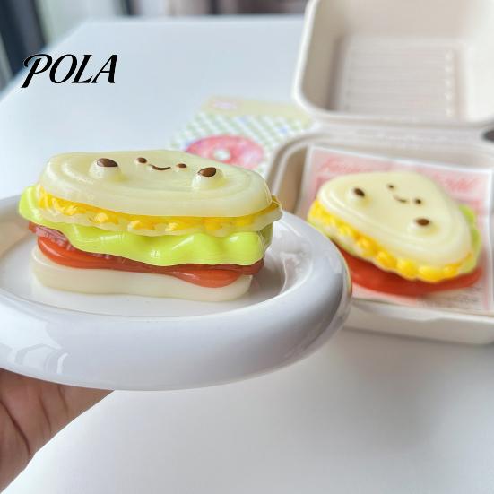 Layered Sandwich Stress Relief Toy, Slow Rising Cartoon Sandwich Squeeze Toy, Detachable Sandwich Fidget Toy for Kids Adults