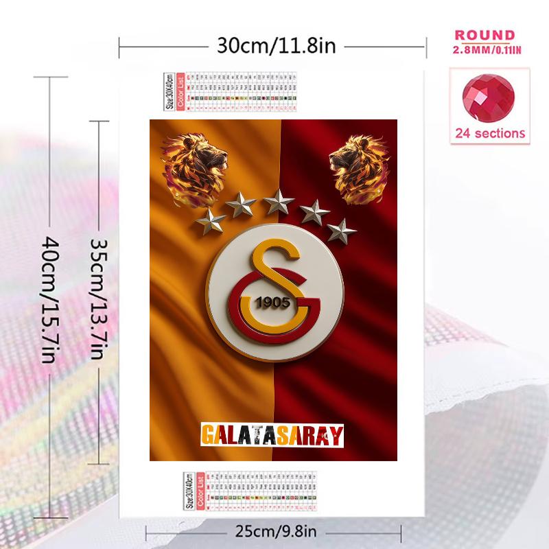 Galatasaray Halo 100% Round Full Drill 5D DIY Diamond Painting Embroidery Cross Stitch Rhinestone Décor