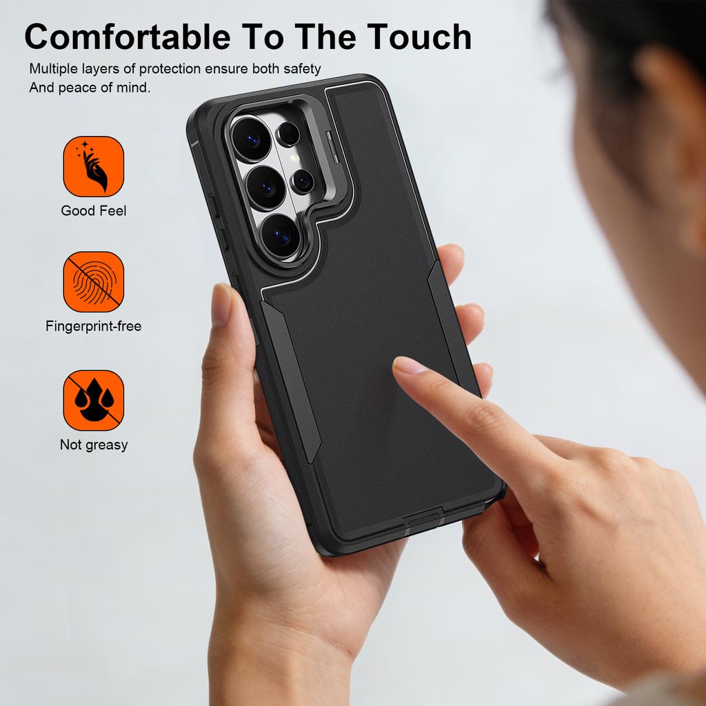 Portable Black Stand Case for Samsung Galaxy A57 5G A 57 A17 A36 A37 A56 A16 A26 S26 Ultra S24 FE S25 S26 Plus Mobile Phone Bag