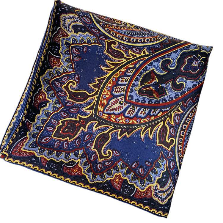 Atmospheric Retro Silk Scarf Women'S Spring And Autumn Versatile Mulberry Silk Large Square Scarf Scarf Shawl