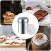 1pc Stainless Steel Powder Sugar Shaker, Fine Mesh, with Lid, for Baking Soda, Cocoa, Cornstarch, Coffee, Flour, Industrial Food Supply Equipment