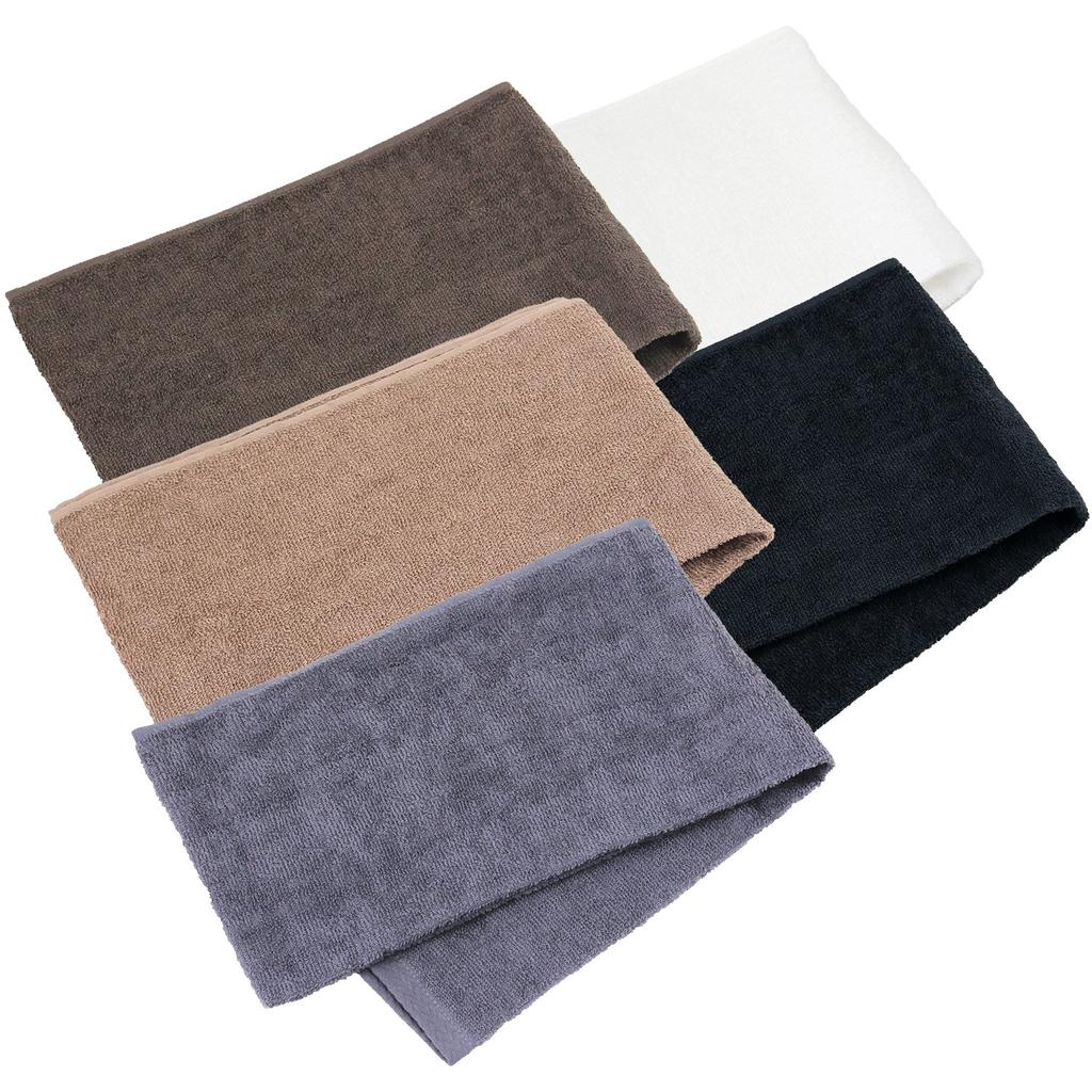 Hiorie (Hiorie) Made In Japan Men's Face Towels, Long Length, 5-Piece Set, Assorted 5 Colors, 01, Senshu Towel, Head Towel
