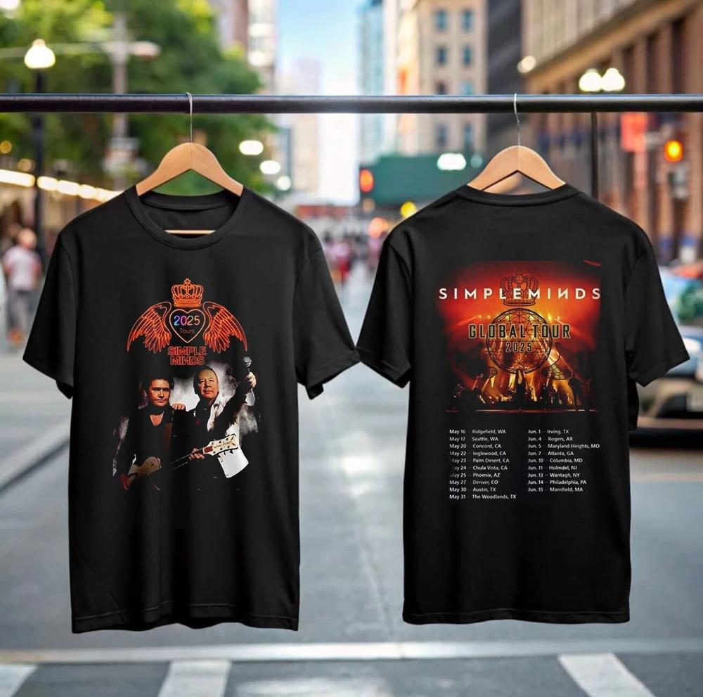 

Футболка Simple Minds Tour 2025, футболка рок-группы, Живые и пинающиеся, подарок для мужчин M