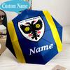 Custom Name Umbrella Wimbledon Football Crest Umbrella 8-Frame for Travel, Camping, Casual Lightweight Portable, Essential for Family Gifts