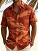Fashionable Tie Dye Printed Short Sleeved Shirt For Men's Casual Loose Top, Versatile For Daily Street And Beach Vacations