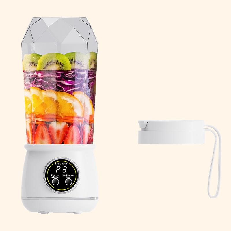 Electric Juice Blender, Portable Rechargeable Juicer Cup, Ice Crusher for Fruit Mixing белый