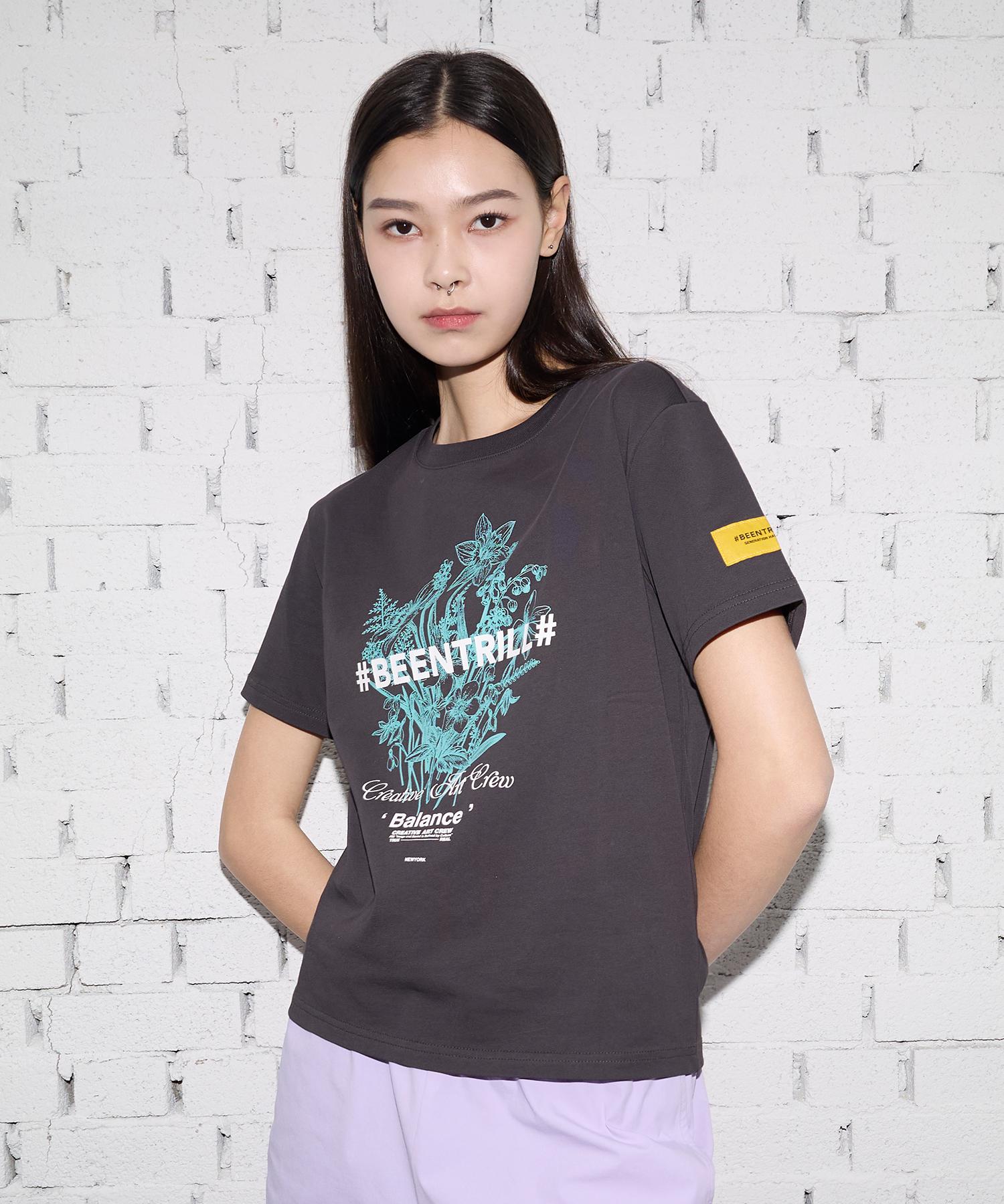 Vintril New York Women S Urban Gardening Comfort Fit Short Sleeve T-Shirt (Light Indigo) Xs