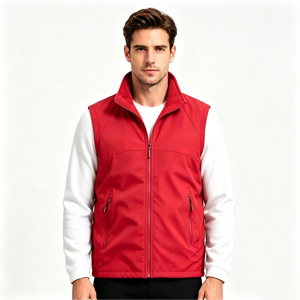 Men's Fall Winter Stand Collar Outdoor Casual Sports Vest with Sleeveless Design for Everyday Wear