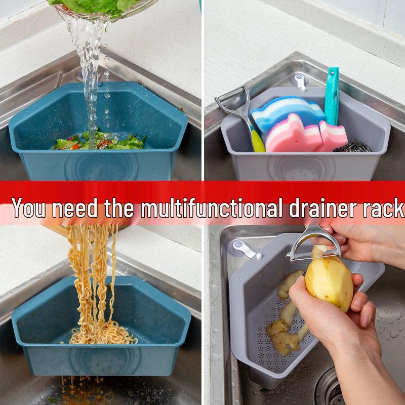 Kitchen Sink Drain Basket Filter: Vegetable Washing & Leftover Strainer Net