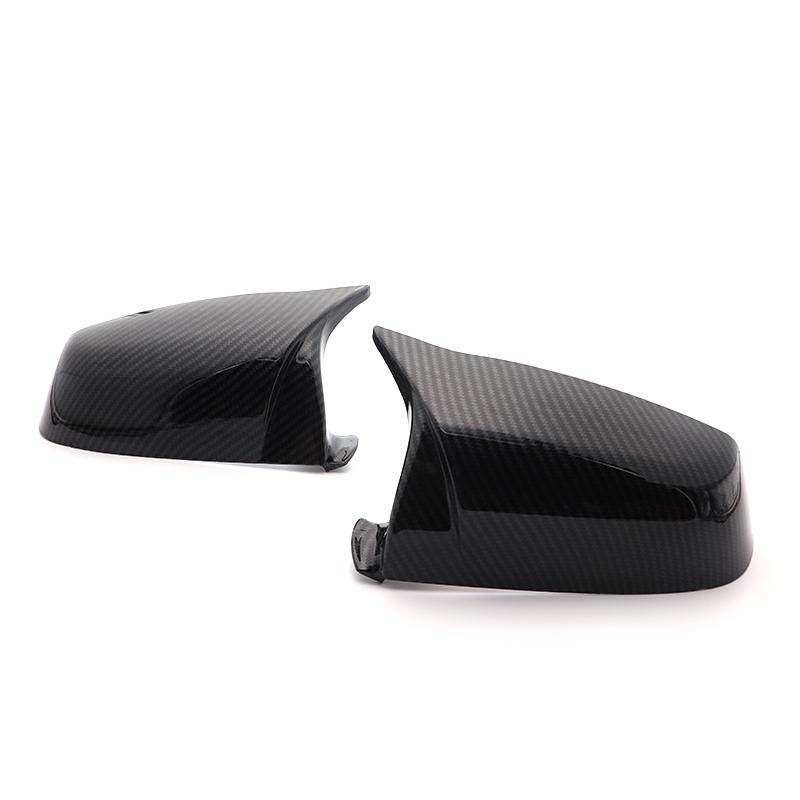 For BMW 5 6 7 Series E60 E61 E63 E64 F01 F02-F04 F06 F07 F10 F11 F12 F13 Carbon Fiber Black Side Wing Rearview Mirror Cover Cap