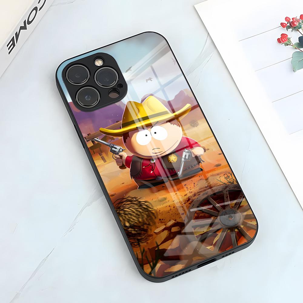 Cool South Park Phone Case For IPhone 17 Pro Max 15 Pro 16 14 Plus 12 13 Mini 11 Pro Shockproof Glass Cover