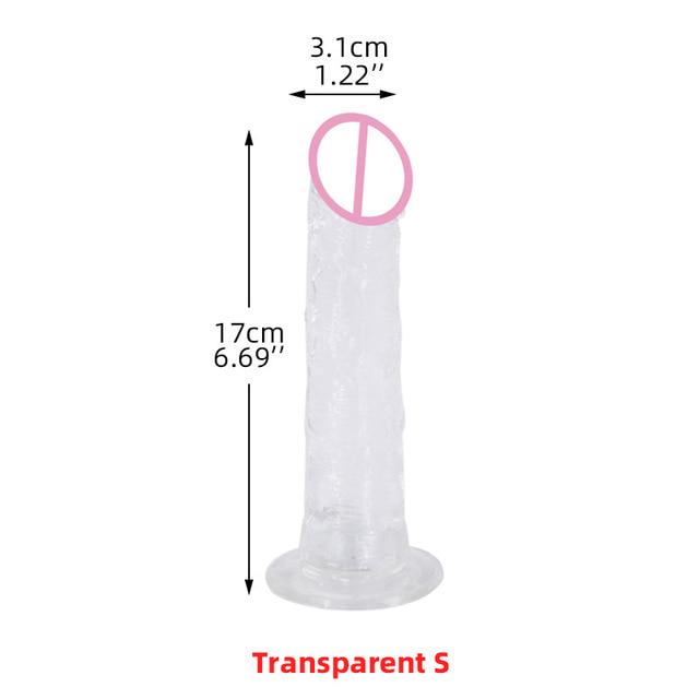 Soft Large Phallus Jelly Penis Long Dick Realistic Dildo Suction Cup Dildo Lesbian Sex Toy for Women