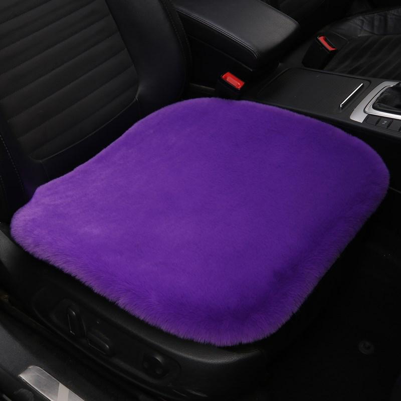 Rabbit Plush Winter Car Seat Cushion - Thick, Warm, No-Backrest, Universal Three-Piece Set