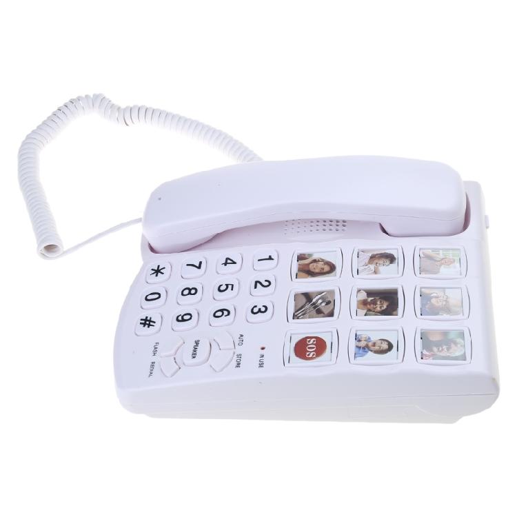 Large Button Home Phone Fixed Landline Telephone With Speakerphone and Last Number Redial Feature