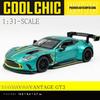 31.01. Aston Martin Vantage GT3 Supercar Legierung Metall Druckguss Modellauto Schreibtisch Display Sammlerstück Ornament Feiertagsgeschenk Kind