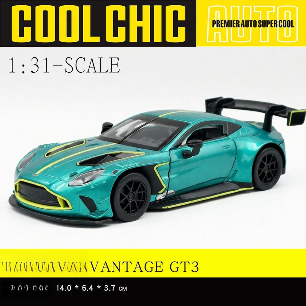 31.01. Aston Martin Vantage GT3 Supercar Legierung Metall Druckguss Modellauto Schreibtisch Display Sammlerstück Ornament Feiertagsgeschenk Kind