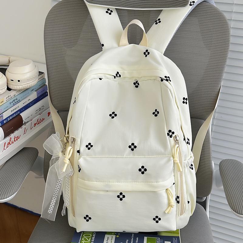 Schoolbag Korean Ins Mori Sweet Backpack High Value College Style Embroidery Flower Middle School Student Schoolbag Women's Backpack
