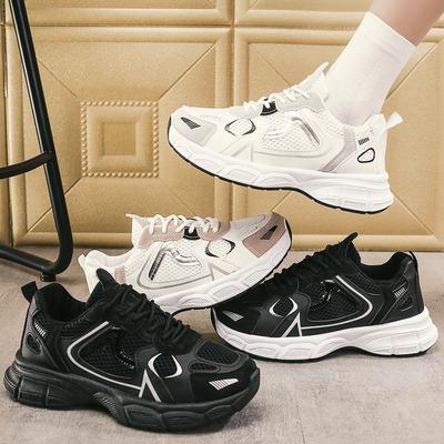 Sports Shoes Women Fashion Fashion Summer Mesh Surface Breathable Women Casual Single Shoes Comfortable with Daddy Shoes