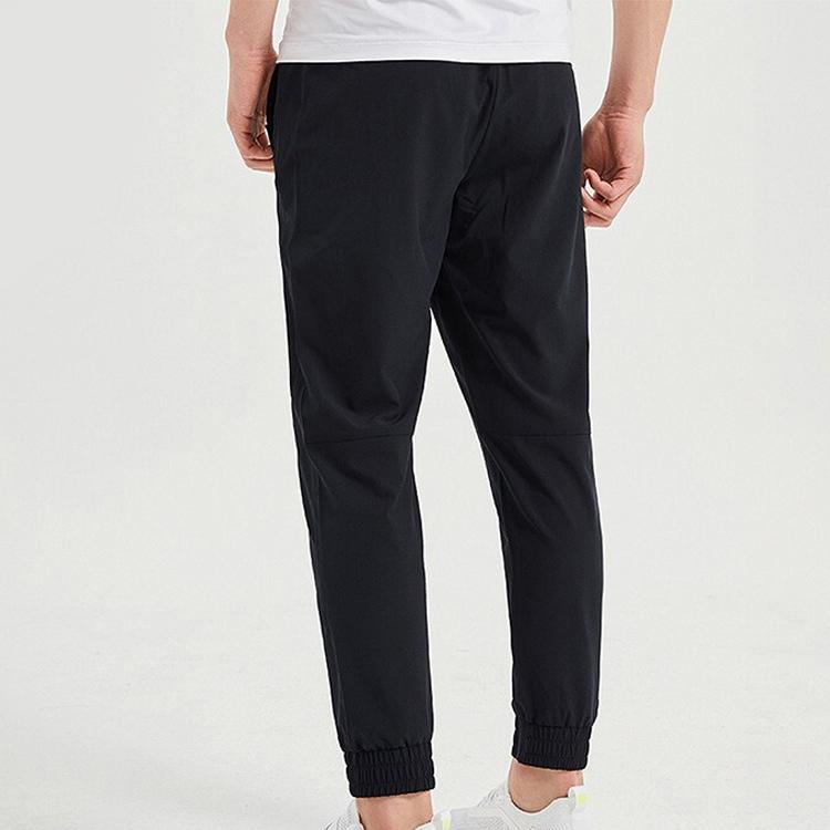 Li Ning Reflective Quick-Dry Cuffed Casual Pants Men bottoms Black AYKQ147-1