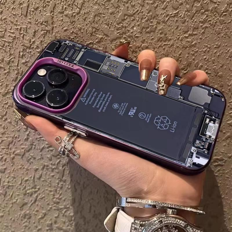 Cyber-Leiterplatten-Handyhülle Für iPhone 16 15 14 13 12 11 Pro Max XS X XR 7 8 Plus Mini SE 2020 2022 Stoßfest Funda