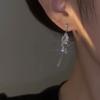 Elegant Zirconia Tassel Earrings for Women – Exquisite, High-End, Fashionable, Versatile Ear Jewelry.