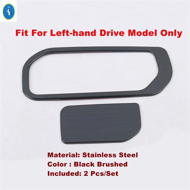 Black Brushed Car Air AC Outlet / Glove Storage Box / Lights Control Panel Accessories Cover Trim For Haval F7 F7X 2018 -