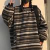 Women Sweater Stripe Vintage Style Slouchy Oversized Fall Sweater for Daily Wear