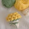 Hand-knitted Rose Bouquet Coasters Round Flower Platemat  Home Dining Table Decor